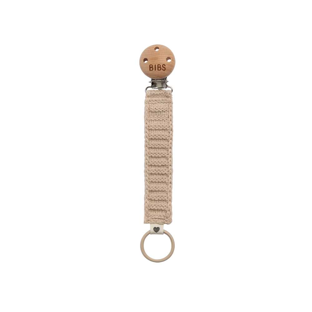 Pacifier Clip Knitted - Vanilla