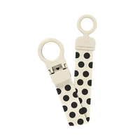 STUDIO Pacifier Clip Loop Polka - Ivory/Black - BIBS