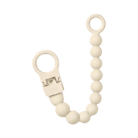 Pacifier Clip Beaded - Ivory