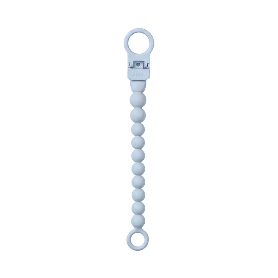 Pacifier Clip Beaded - Baby Blue