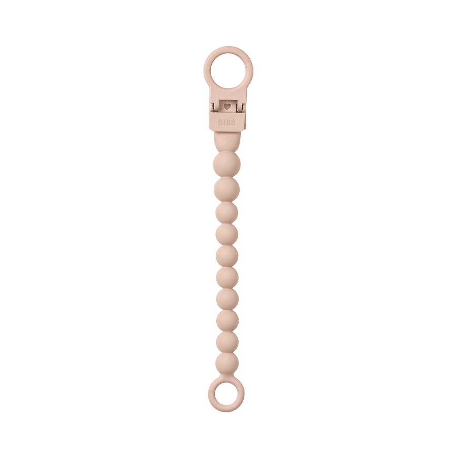 Pacifier Clip Beaded - Blush