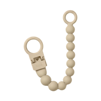 Pacifier Clip Beaded - Vanilla