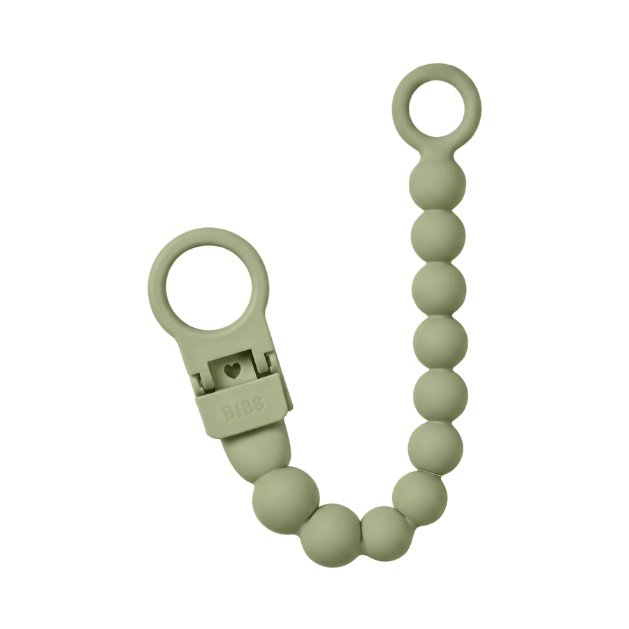 Pacifier Clip Beaded - Sage