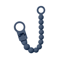 Pacifier Clip Beaded - Steel Blue