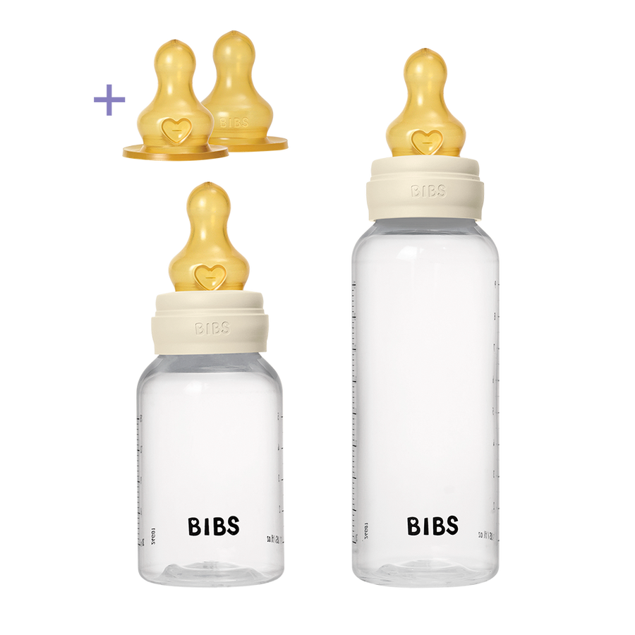 Σετ BIBS Grow and Flow BPA-Free PP Μπιμπερό 150ml/270ml Latex - Ivory