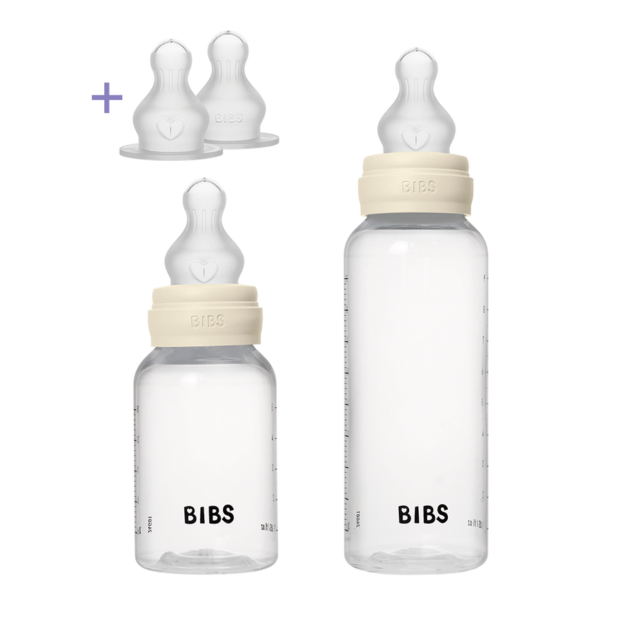 Baby BPA-freies PP-Flaschenset Grow and Flow 150 ml/270 ml Silikon - Ivory