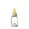 Baby Glass Bottle Set 120ml Latex - Sage - BIBS