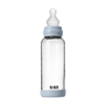 Baby Glass Bottle Set 240ml Silicone - Baby Blue - BIBS