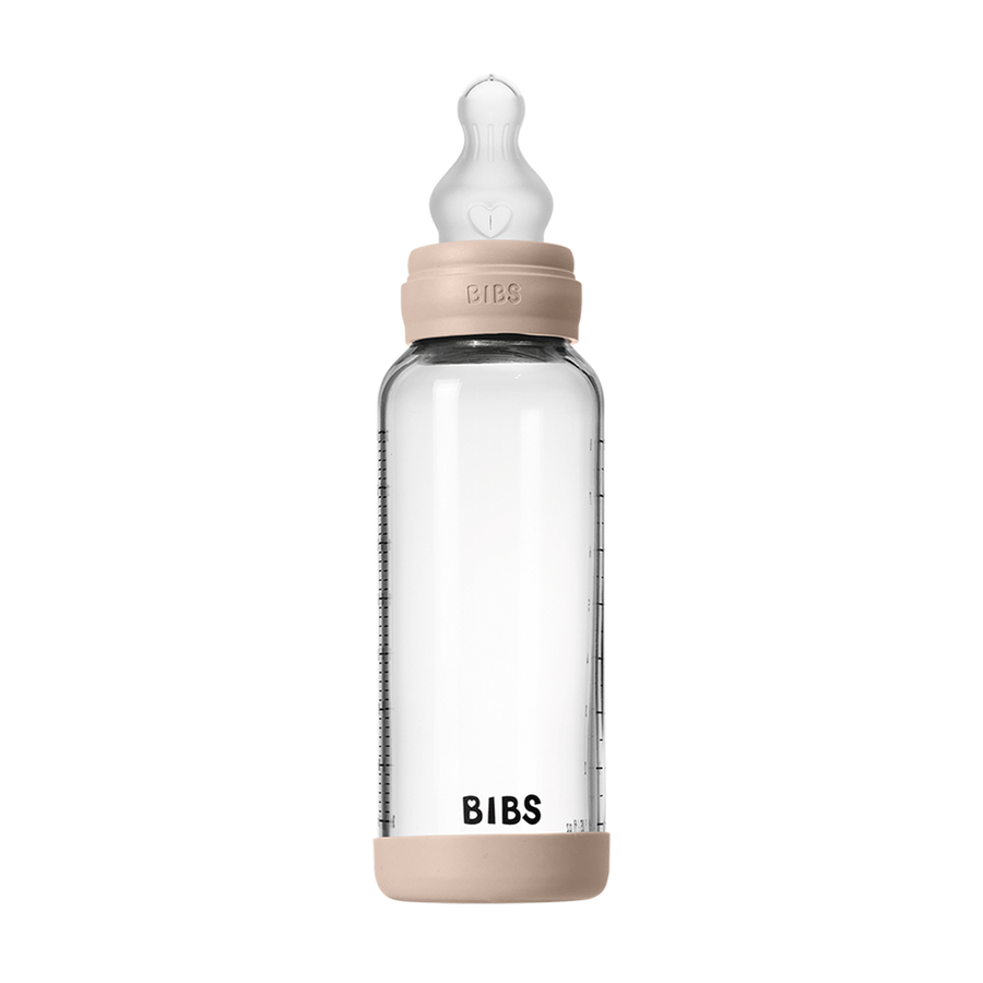 Baby Glasflaschenset 240ml Silikon - Blush