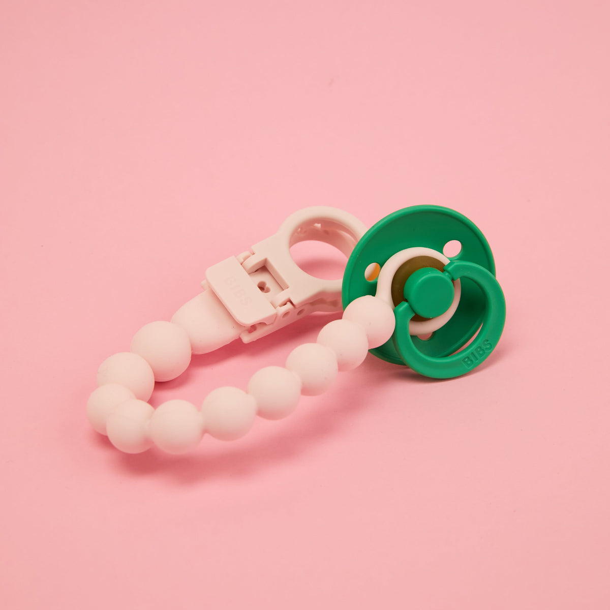 Pacifier Clip Beaded - Petal
