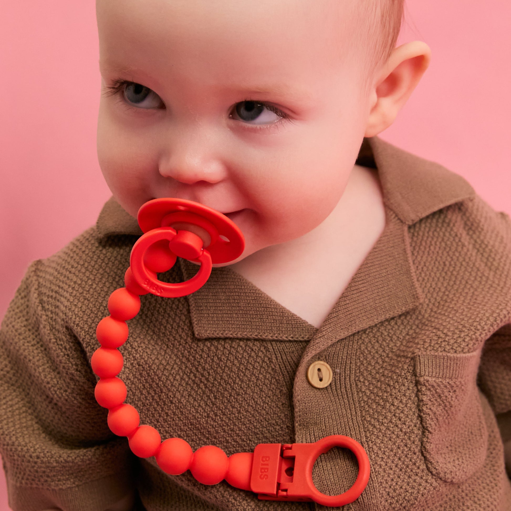 Pacifier Clip Beaded - Tango
