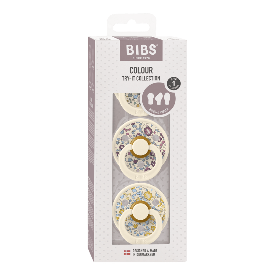 BIBS x LIBERTY New Baby Try-It Collection 3 Pack Eloise - Ivory