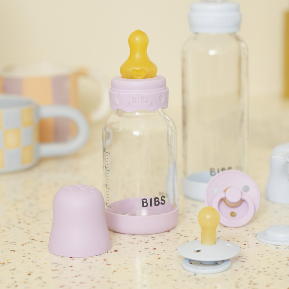 Baby Glass Bottle Boheme Set 120ml Latex - Violet Sky