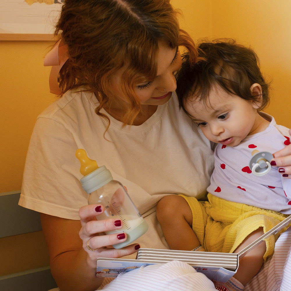 Baby Glass Bottle Set 120ml Latex - Sage