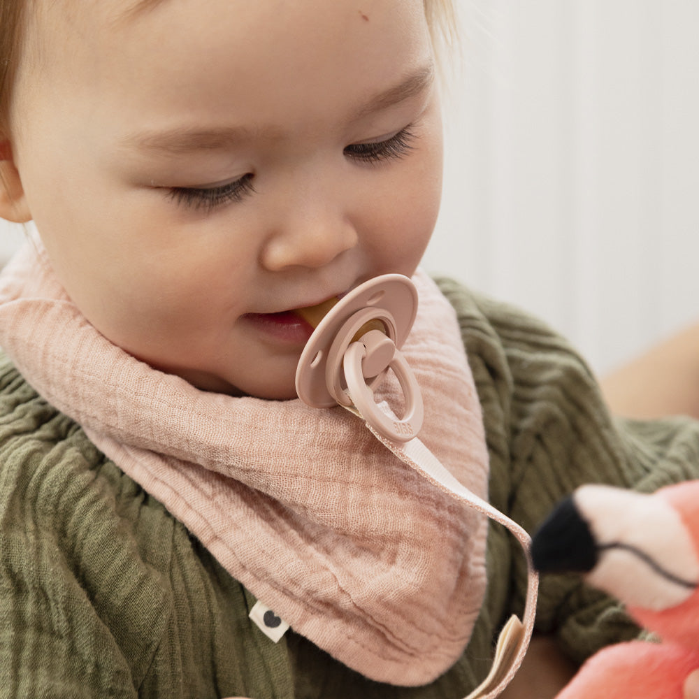 BIBS Bandana Bib Blush coloured, Absorbent and Soft Cotton