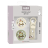 BIBS x Moomin Colour Pacifier & Loop Clip Gift Set - Ivory/Sage - BIBS