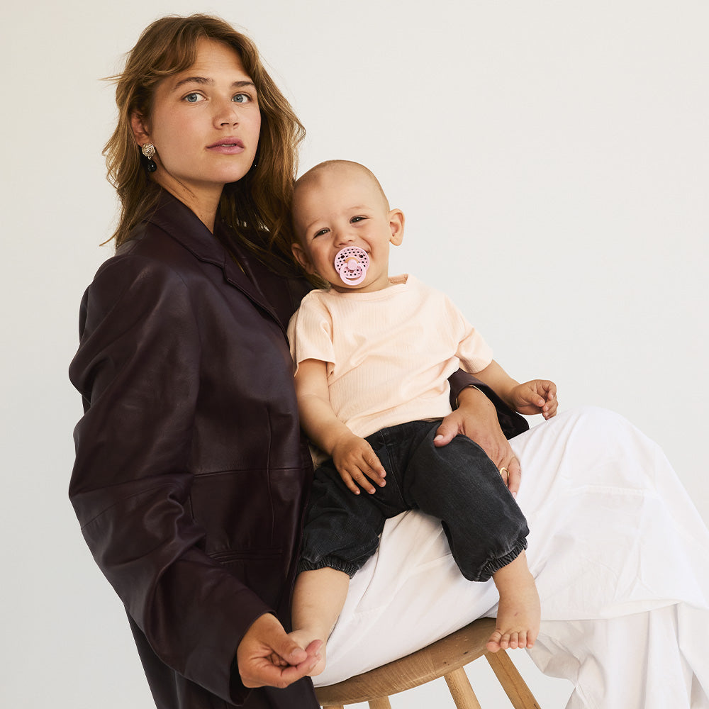 Suzete Colour STUDIO 2 bucăți Polka - Baby Pink/Mocha