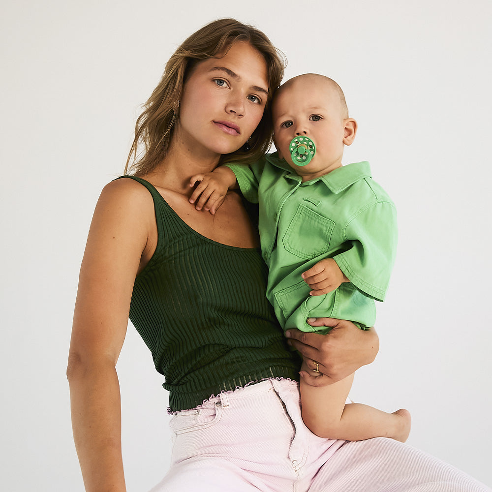 Suzete Colour STUDIO 2 bucăți Polka - Petal/Cactus