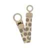 STUDIO Pacifier Clip Loop Polka - Vanilla/Dark Oak - BIBS