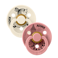 BIBS x Moomin Colour Pacifiers 2 pack Little My - Ivory/Dusty Pink - BIBS