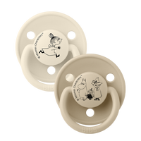 BIBS x Moomin De Lux Pacifiers 2 Pack Little My - Ivory/Vanilla - BIBS