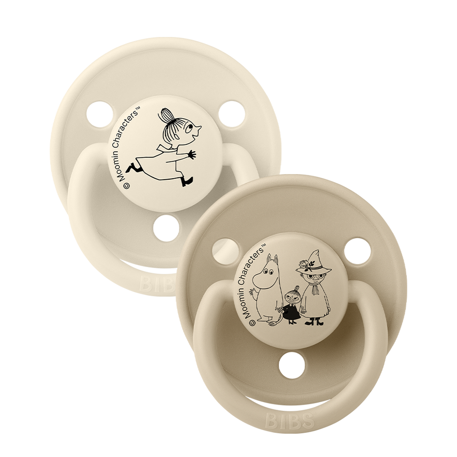 BIBS x Moomin De Lux Pacifiers 2 Pack Little My - Ivory/Vanilla