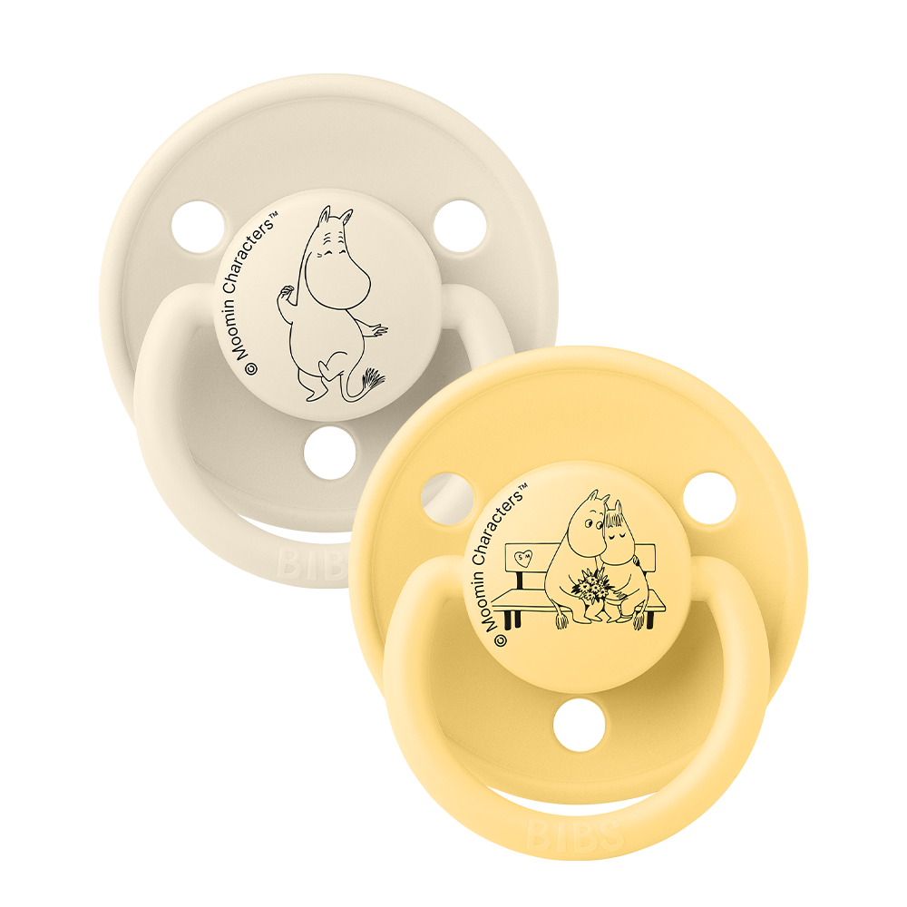 BIBS x Moomin De Lux cumik 2 db-os csomag Moomintroll - Ivory/Pale Butter