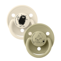 BIBS x Moomin De Lux Pacifiers 2 Pack Stinky - Ivory/Khaki - BIBS