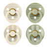 STUDIO Colour Pacifiers 4 Pack - Pin Ivory Vanilla Mix/Pin Sage Mix - BIBS
