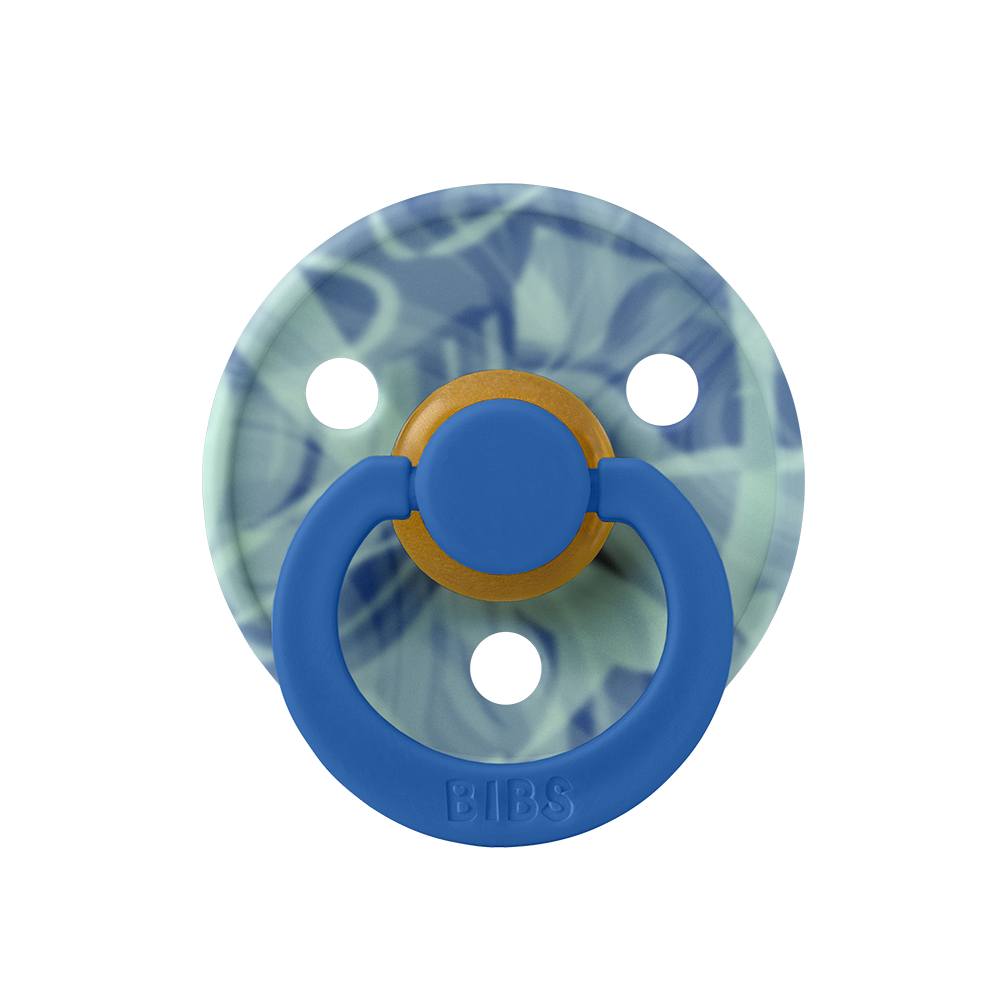 Tétine personnalisée e Bleue phosphorescente physiologique en couleurs