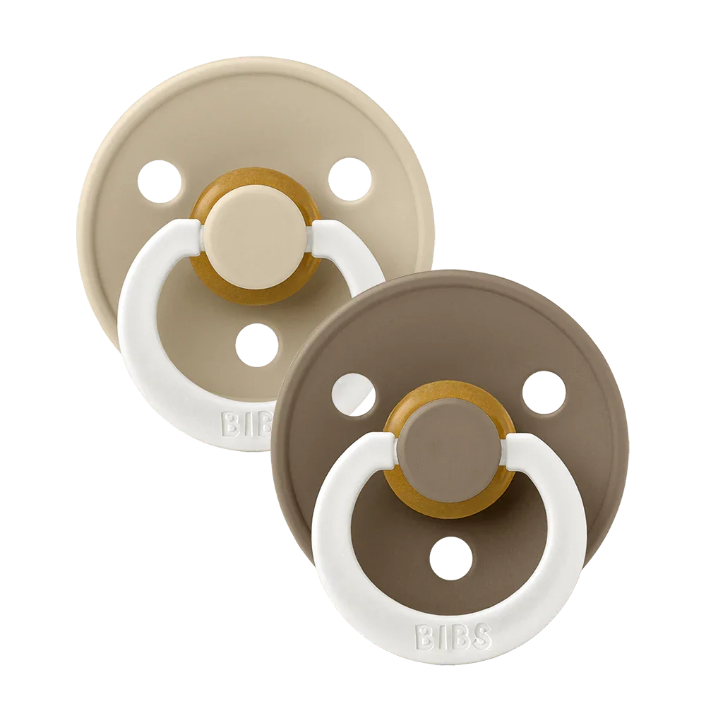 Colour GLOW Tétines Pack de 2 - Vanilla/Dark Oak