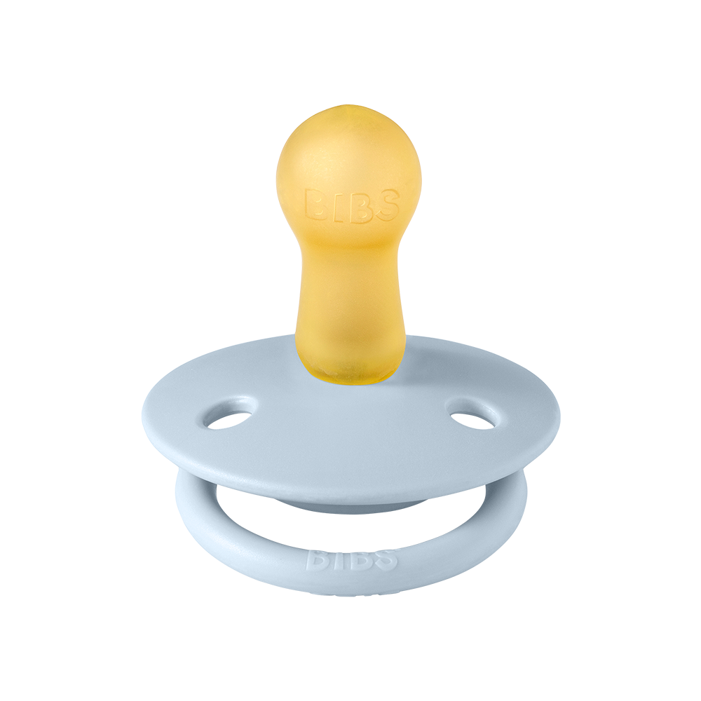 BIBS De Lux - Chupete para bebé, fabricado en Dinamarca, chupete chupete  sin BPA, pezón redondo. silicona, tamaño único (0-36 meses), nube/azul acero