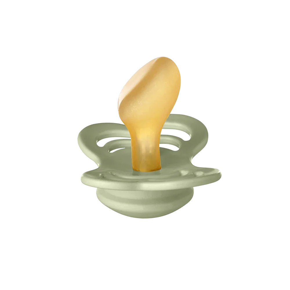 Ciuccio Danese Rebael In Gomma Naturale – Forma Ciliegia, Misura 1 (0-6 Mesi), Disco Rotondo, Privo Di BPA, Prodotto In Danimarca, Colore Misty Soft Mouse