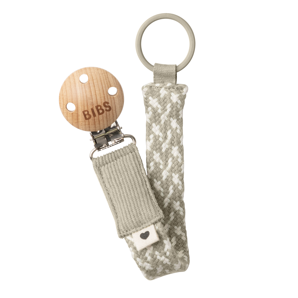 BIBS Pacifier Clip Sand/Ivory