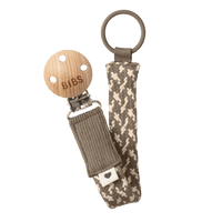 Pacifier Clip - Dark Oak/Vanilla - BIBS