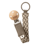 Pacifier Clip - Dark Oak/Vanilla - BIBS