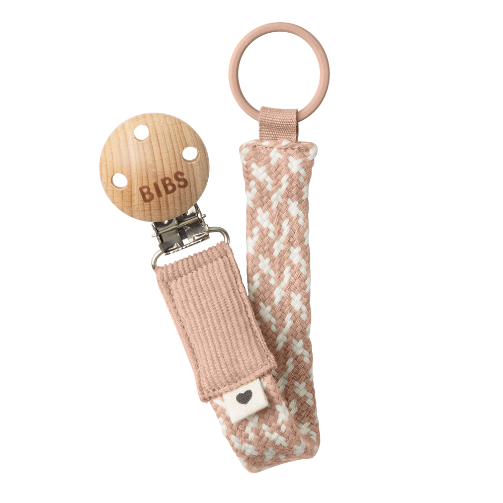 Pacifier Clip - Blush/Ivory