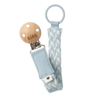 Pacifier Clip - Baby Blue/Ivory - BIBS