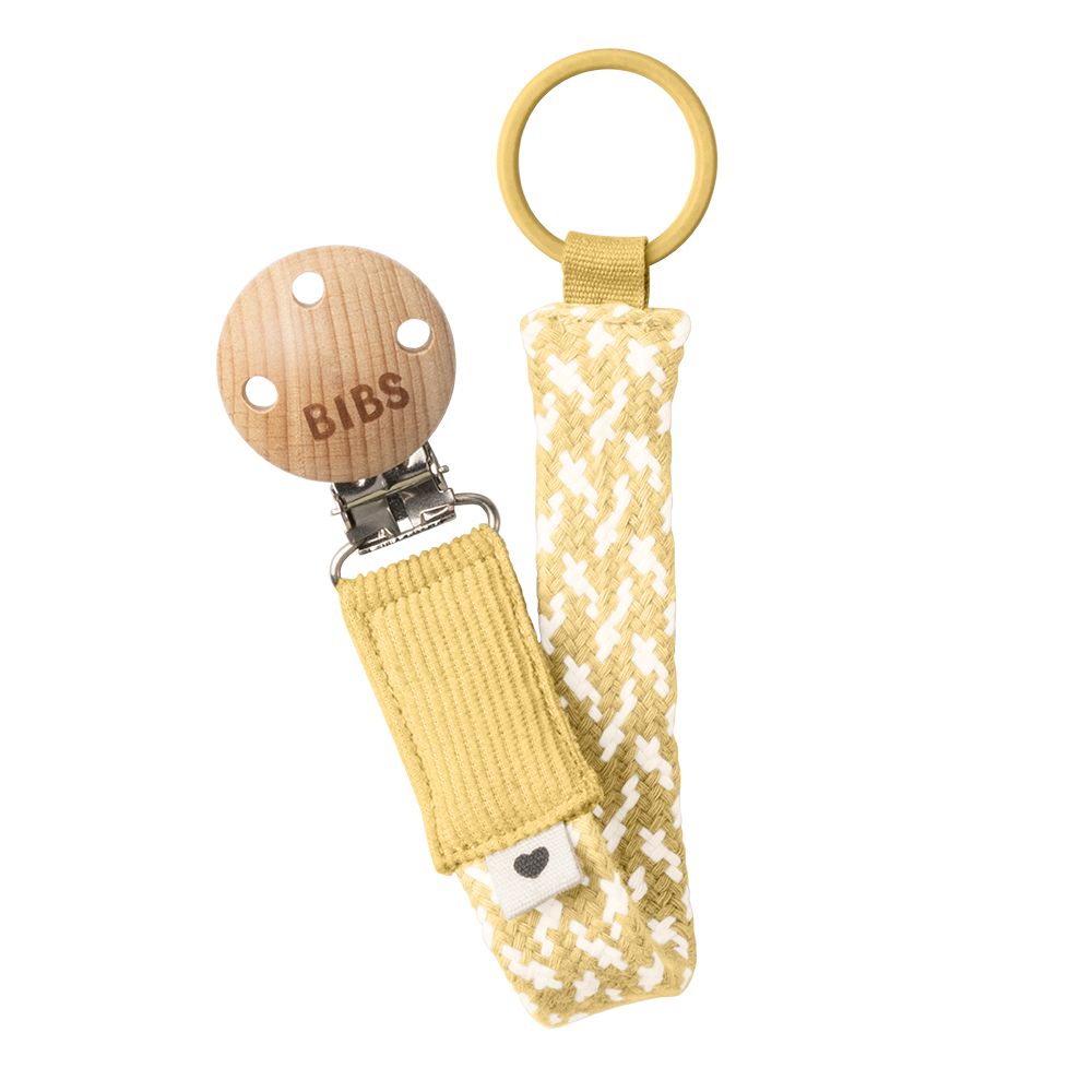 Pacifier Clip - Pale Butter/Ivory