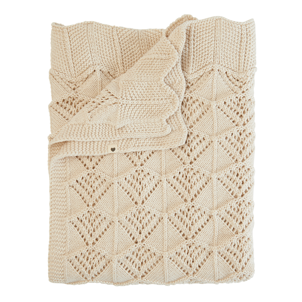 Coperta di maglia Wave - Ivory