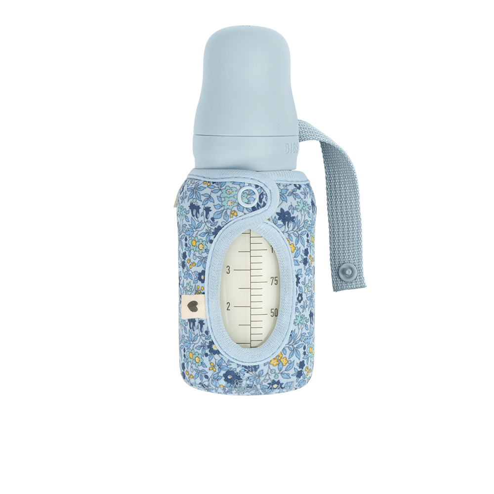 BIBS x LIBERTY Baby Bottle Sleeve Small - Chamomile Lawn Baby Blue