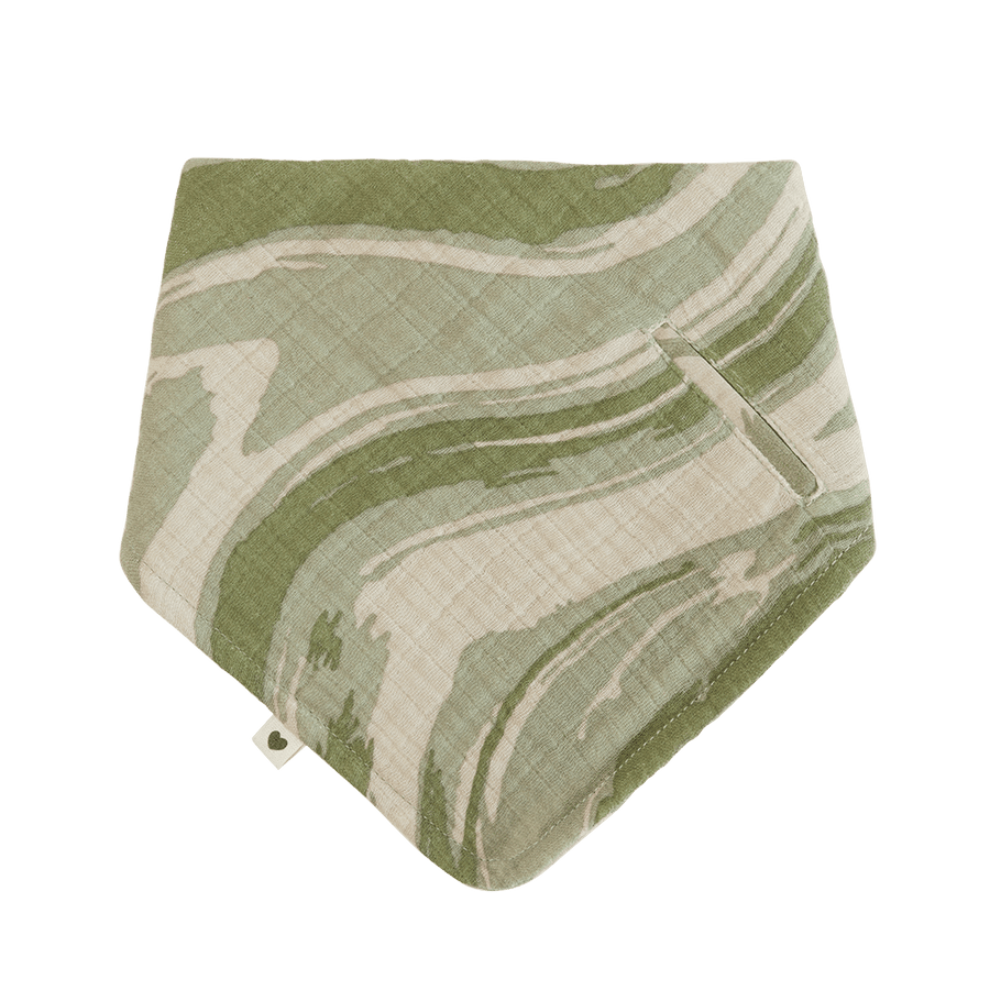 Bandana Bib - Tie Dye Camo Green
