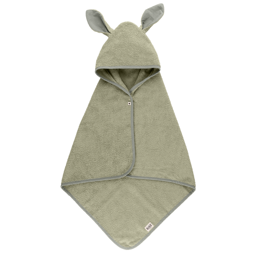 Kangaroo Hoodie Towel Baby - Sage