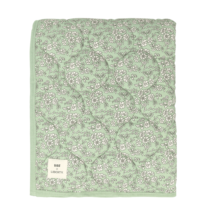 BIBS x LIBERTY Quilted Blanket Capel - Sage