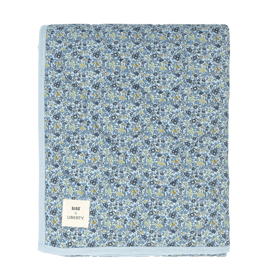 BIBS x LIBERTY Quilted Blanket Chamomile Lawn - Baby Blue
