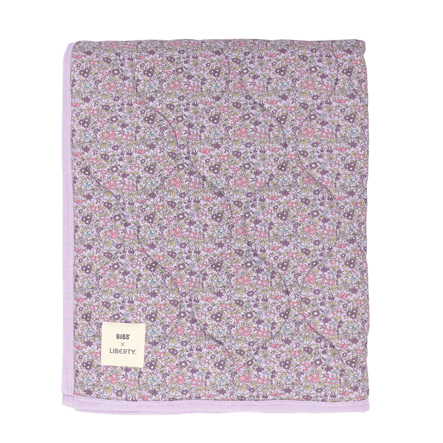 BIBS x LIBERTY Quilted Blanket Chamomile Lawn - Violet Sky