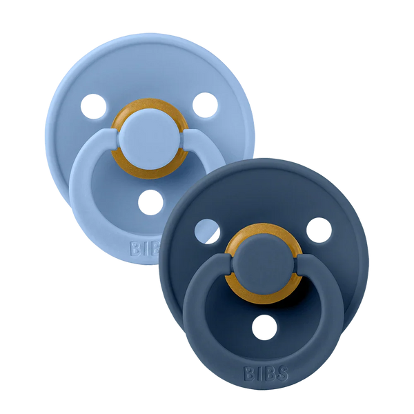 BIBS Colour 2 Pack Pacifiers - Honey Bee and Olive