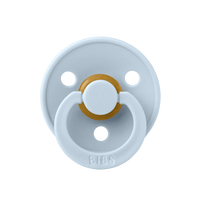 BIBS baby blue round pacifier shield