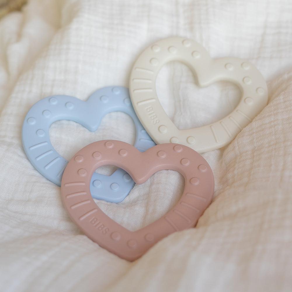 Baby Bitie bijtspeelgoed Heart - Baby Blue